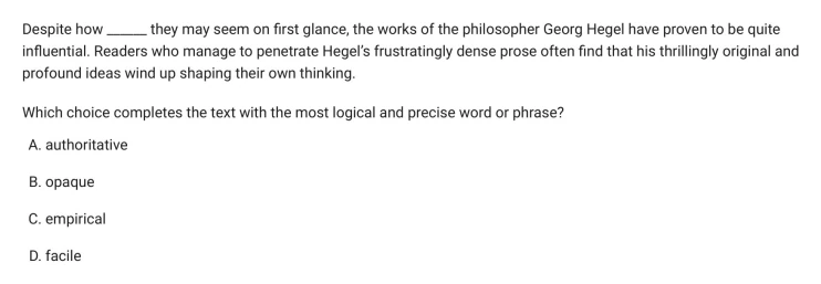 Question 5 passage and answer choices