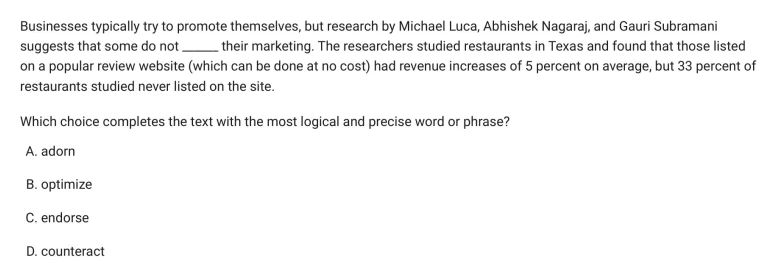Question 9 passage and answer choices