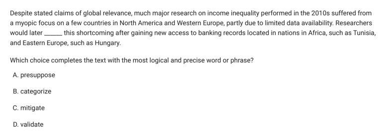 Question 10 passage and answer choices