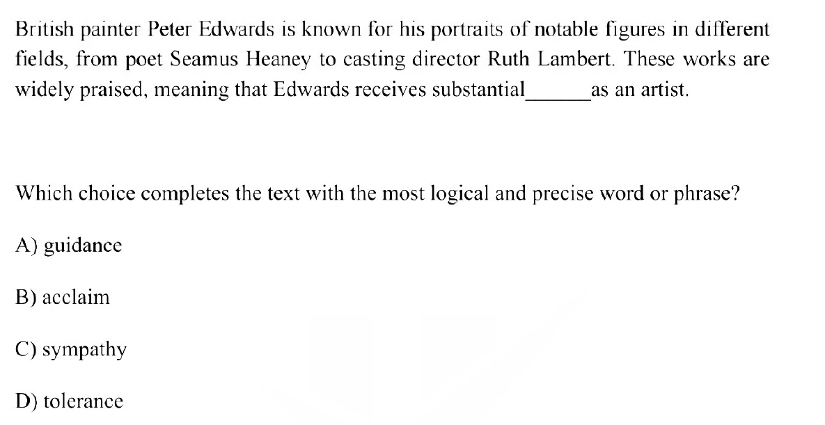 Question 3 passage and answer choices