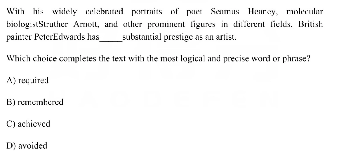 Question 4 passage and answer choices