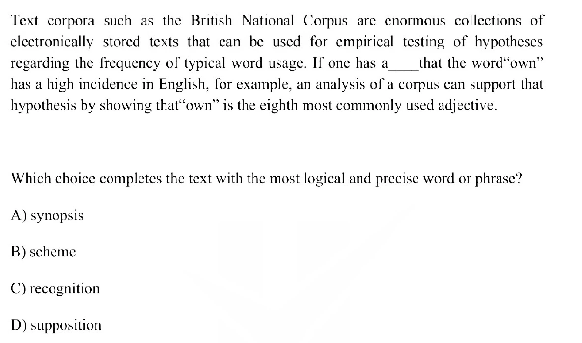 Question 5 passage and answer choices