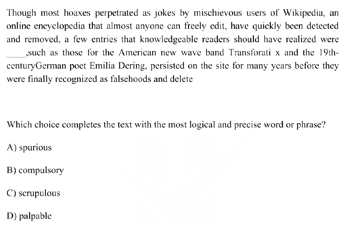 Question 11 passage and answer choices