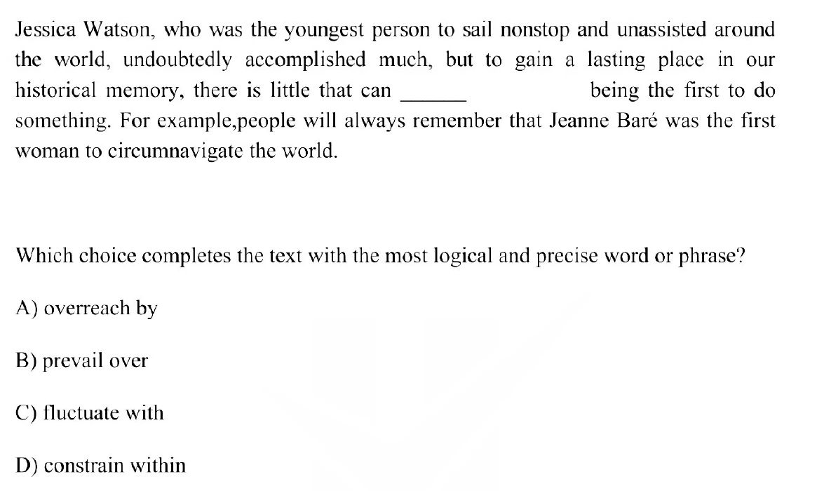Question 5 passage and answer choices