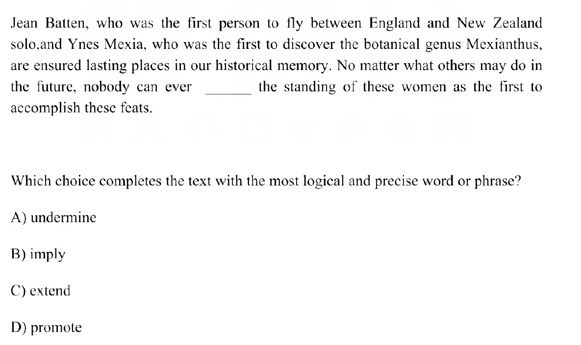 Question 6 passage and answer choices