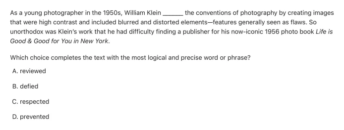 Question 3 passage and answer choices